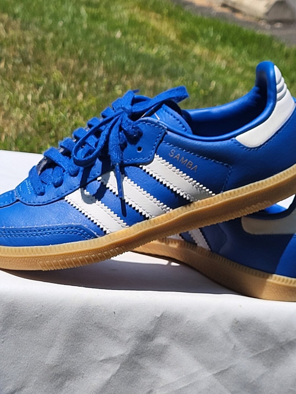 Adidas Samba Girls Blue White Shoes